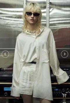 JOSEMOON SATIN STRIPE SHIRT& SHORT PANTS - メルカリ