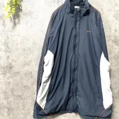 ナイキ　ナイロンパーカー　配色カラー　スウッシュ　ハイネック　フルジップ　XXL