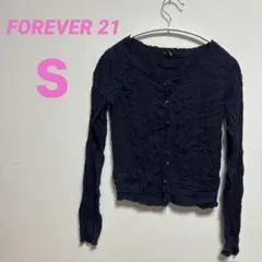 美品✨FOREVER 21 【Ｓ】ネイビー 長袖カーディガン