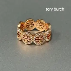 トリーバーチ　パヴェ　リング　ピンクゴールド色のサムネイル