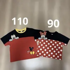 兄妹コーデ　Disneyコーデ　110 90