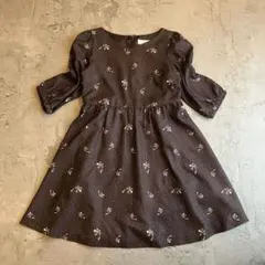 リボン ドット 総柄 フレア ワンピース M 古着 ガーリー フェミニン