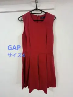 GAP ノースリーブ レッドワンピース