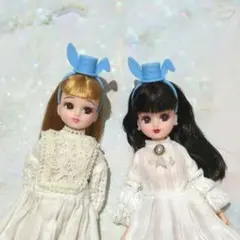 【カチューシャ2点】ウサギ アリス リカちゃん アウトフィット