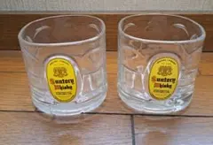 サントリー角ハイ ウイスキー ロックグラス 亀甲柄 2個セット