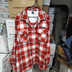 GU×アンダーカバー 3XL レッドホワイトチェックネルシャツ
