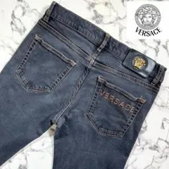 ✨BIGメデューサ✨VERSACE ストレッチ◎ スリム ブラックデニム W30