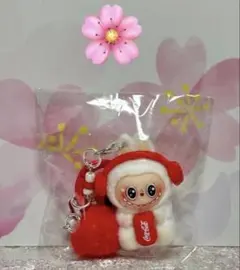 LABUBU ラブブ ぬいぐるみキーホルダーホワイト コーラ