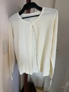 レディース　カーディガン　アイボリー M