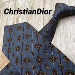 ✨極美品✨ChristianDior ネクタイ ひし形 ペイズリー ネイビー