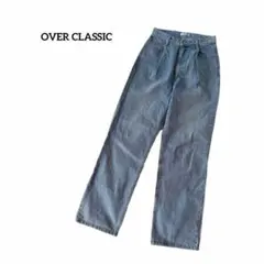 オーバークラシック ストレートデニム ジーンズ 大きめ L ライトブルー