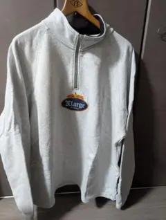 XLARGE グレー ハーフジップ トレーナー スウェット　L