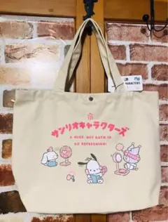 시나모롤 ポチャッコ 쿠로미 トートバッグ 산리오 キャラクターズ お風呂