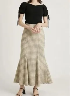 SNIDEL チェック柄 フレアスカート