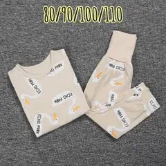 再入荷❁﻿ 人気♡スワン セットアップ パジャマ 腹巻き 上下セット