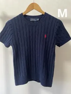 ガールズ　新品　タグ付き　Ralph Lauren ネイビー ニット　半袖 ガールズ 新品 タグ付き Ralph Lauren ネイビー ニット 半袖 - メルカリ