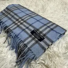 極美品 BURBERRY カシミヤ チェックマフラー