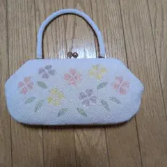 ビーズ装飾 ハンドバッグ 花柄