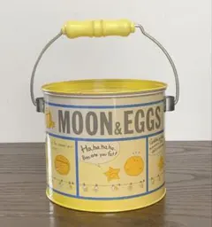 ヤングコクヨ ヘッドストロングムーン MOON&EGGS ブリキ缶　小物入レトロのサムネイル