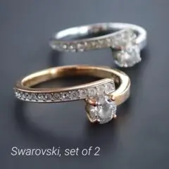 【おまけ付き】スワロフスキー Swarovski リングセット 52/48サイズのサムネイル