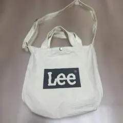 Lee ロゴ入り ショルダーバッグ ホワイト