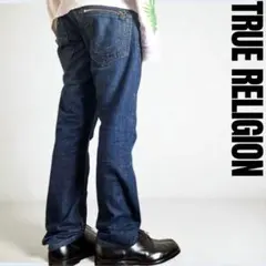 USA製00s美品 TRUE RELIGION 極太ステッチ ストレートデニム