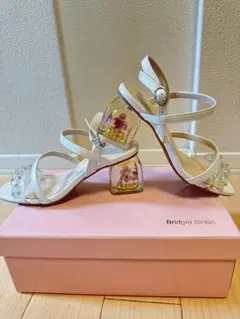最終値下げ♡ Bridget Birkin フラワークリアヒールサンダル 23㌢