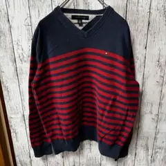 Tommy HILFIGER ペプシカラー　ゆるダボニットセーター