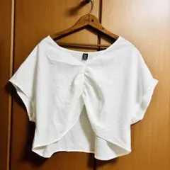 【SHEIN】 半袖 Vネック シャーリング トップス 1XL ブラウス　涼のサムネイル
