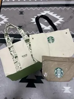 KALDI スタバ エコバッグ トートバッグ