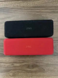 JINS メガネケース 黒 赤 2個セットのサムネイル