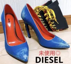 『DIESEL』 ロゴ入り紐のカバー付き★ DIESEL パンプスのサムネイル