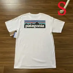 新品 patagonia パタゴニア 半袖Tシャツ P-6LOGO  S 白い