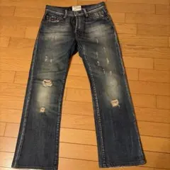 ENERGIE デニムパンツ ブーツカット ダメージ加工