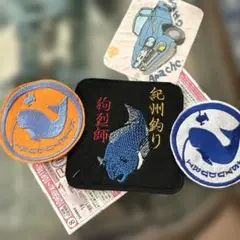 魚の刺繍ワッペンセット紀州釣りワッペンステッカー