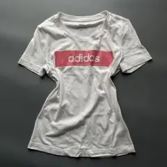 美品✨アディダス　Tシャツ y2k ロゴ　ピンク　ホワイト白　半袖