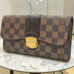 ルイヴィトン ポルトフォイユ システィナ 長財布 N61747 ダミエ エベヌ