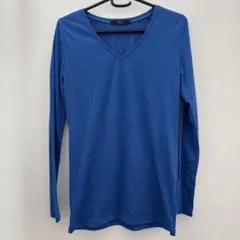AZUL by moussy ブルー Vネック長袖Tシャツ L