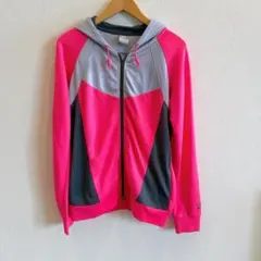 NIKE ナイキ パーカー フルジップ ピンク グレー M