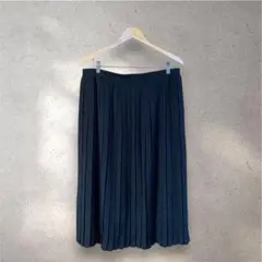 レディース プリーツスカート 90s 裏地 黒 XXL シンプル ゆったり