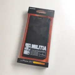 エレコム iPhone x ケース カバー 手帳型 カモフラージュ 黒