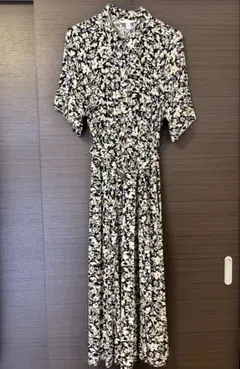 H&M フラワープリント半袖シャツワンピース Ｓ