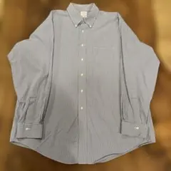 ブルー Brooks Brothers ストライプシャツ スーピマコットン