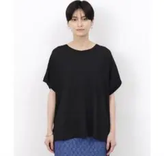 【着用1回】オペークドットクリップ UVクールタッチドルマンスリーブニット　Mのサムネイル