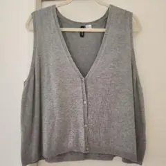 H&M エイチアンドエム ニットベスト グレー XLサイズ