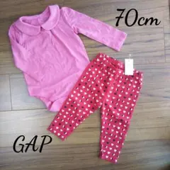 新品！GAP 襟つきロンパース レギンス 2点セット 70cm ギャップ
