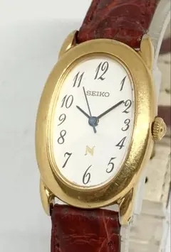666 稼動 SEIKO 時計 レディース ノイエ オーバル ゴールド セイコー
