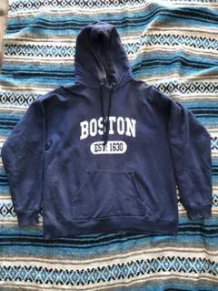 HANES ボストンプリント　パーカー