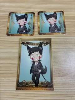 モブサイコ100 コラボカフェ　ポストカード　コースター　守衛エクボ