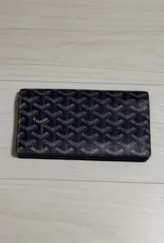 GOYARD ゴヤール リシュリュー 二つ折り長財布 黒 ヘリンボーン 箱付